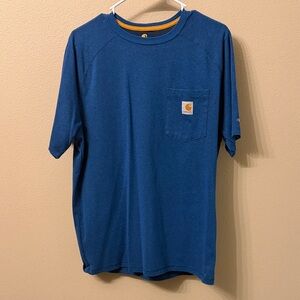 Carhartt Men's Blue Short Sleeve Tee with Pocket